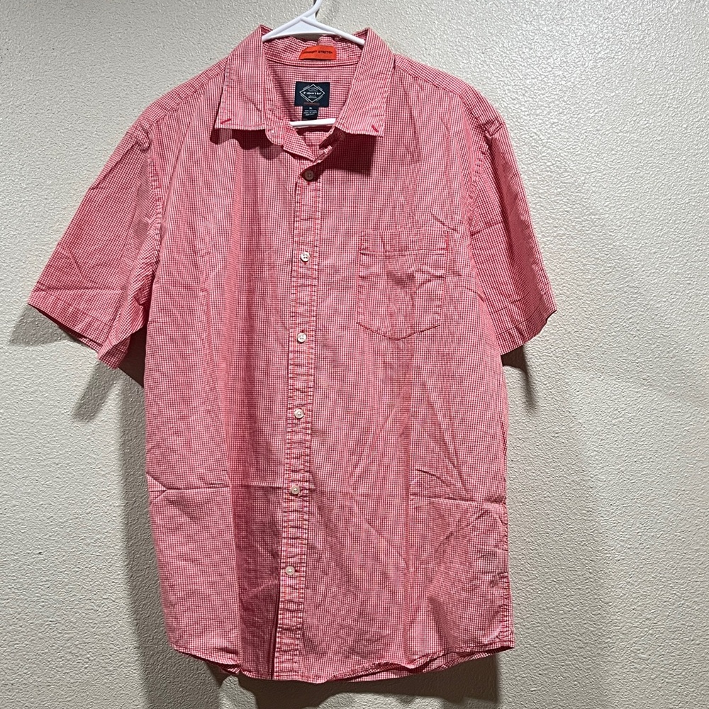 St John’s Bay Men's Short-Sleeve Button-Up Shirt Gingham